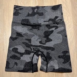 High waisted camo workout shorts